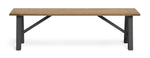 Habitat Burford Pair of Solid Wood Dining Benches - Dark Grey