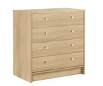 Malibu 4 Drawer Wide Chest - Beech Effect