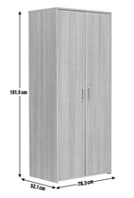 Home Oslo 2 Door Wardrobe Black Oak Effect | Bedroom Storage Wardrobe Furniture