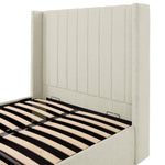 Kempley Double End Lift Ottoman Bed - Cream | Space Saving Sleep Solution