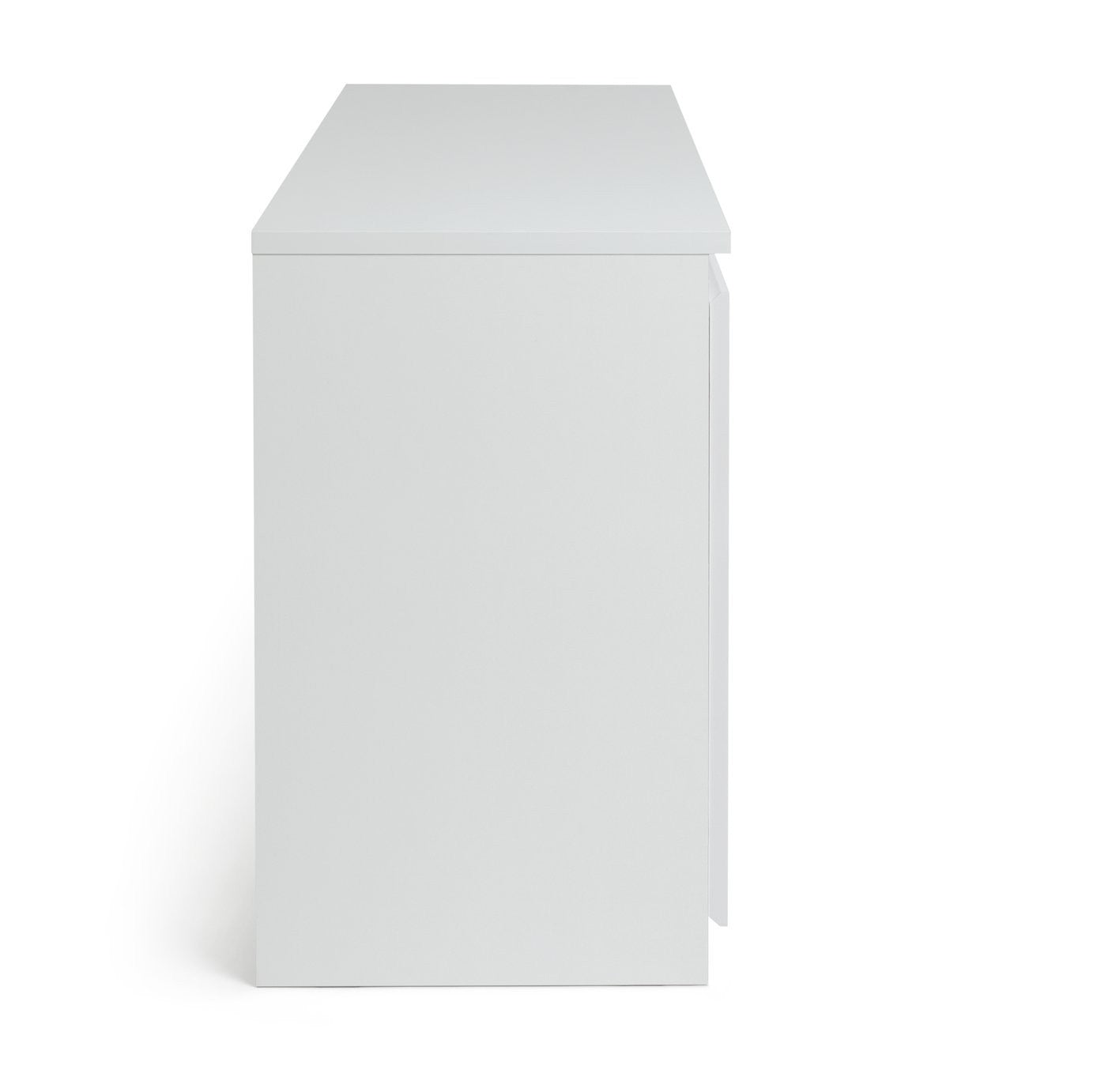 Home Jenson 3 Door Sideboard - White Gloss | Modern Storage Cabinet