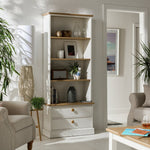 Home Winchester 2 Drawer Bookcase - Cream | Farmhouse look