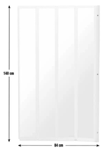 Home 3mm 4 Fold Bath Screen White | Shower Enclosure for Bathroom Space Saver