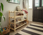 Karee 4 Shelf Shoe Storage Rack - Pine