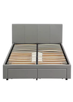 Lavendon 4 Drawer Kingsize Bed Frame - Grey ( 1062.)