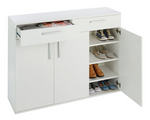 Venetia Large 3 Door 2 Drawer Shoe Cabinet -White