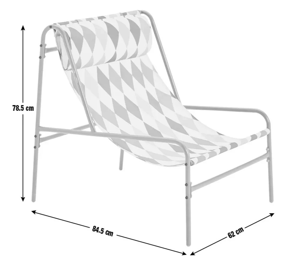 Teka Metal Garden Chair Harlequin | Outdoor Patio Garden Seating Furniture