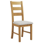 Ashwell Pair of 2 Oak Dining Chairs - Natural | Comfortable Mealtime Experience