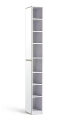Prime Mirrored Narrow Tallboy - White