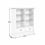 Home Winchester 2 Drawer Shelving Unit - Cream | Multi-purpose shelving unit
