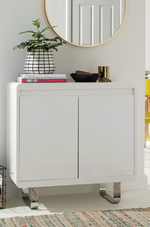 Sleigh 2 Door Sideboard - White Gloss ( B Grade 1048)