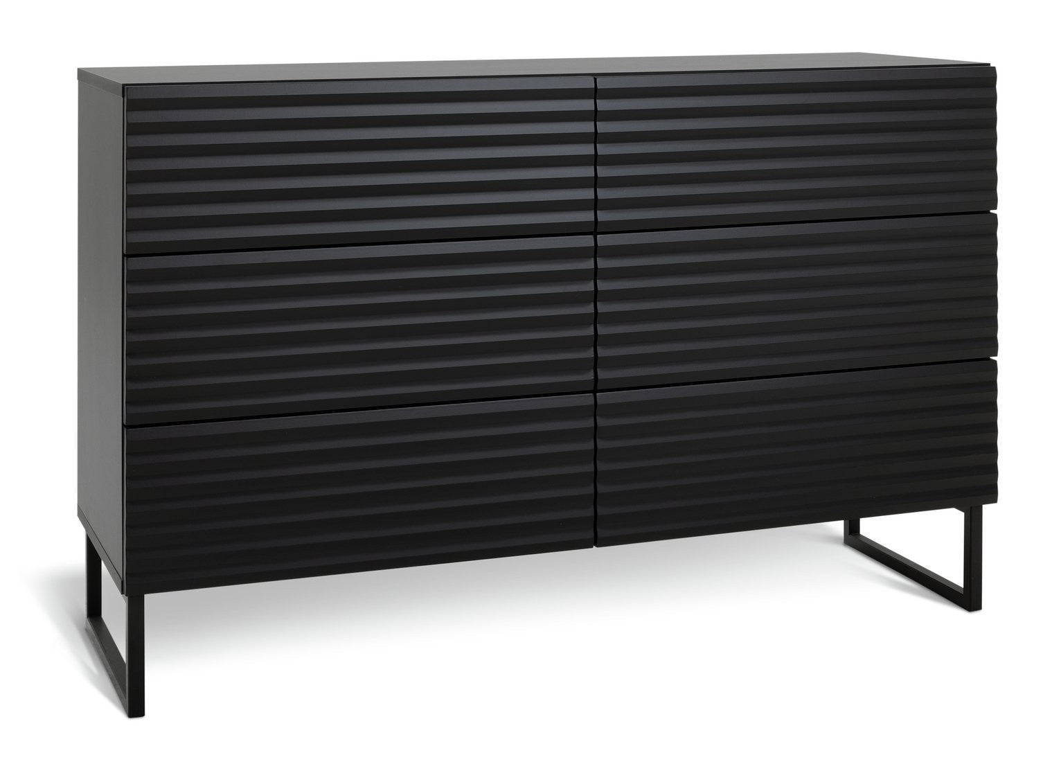 Cairo 6 Drawer Chest - Black | Stylish Modern Accent