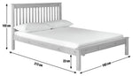 Aspley Kingsize Wooden Bed Frame - White (S)