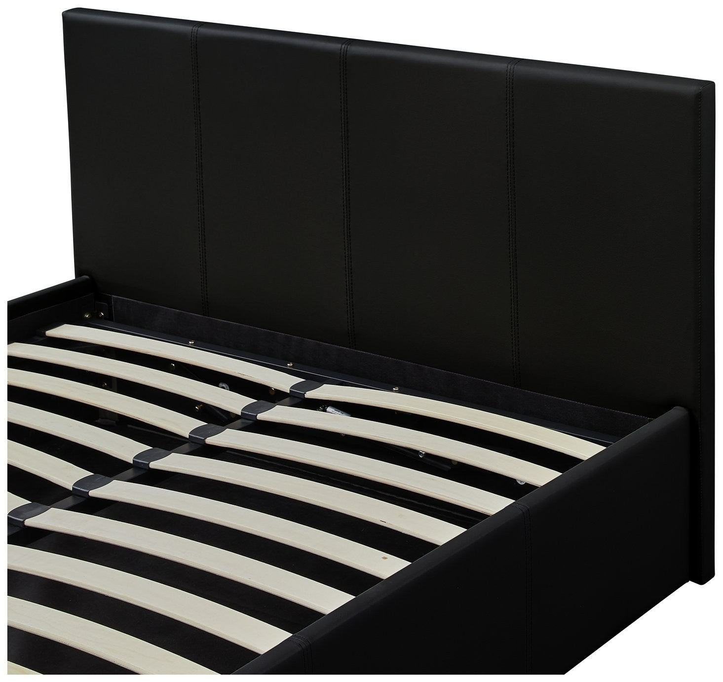 Lavendon Double Side Open Ottoman Bed Frame-Black | bed frame black side lift