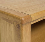 Home Kent 2 Drawer Corner Oak TV Unit - Natural | Space Saving Media Setup