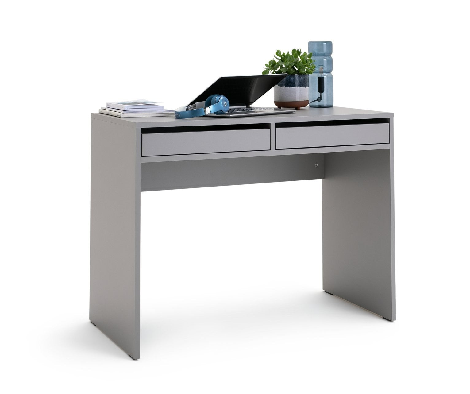 Home Pepper 2 Drawer Desk - Grey | Grey writing desk
