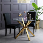 Home Alice 4 Seater Dining Table - Gold