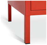 Stevie 3 Door Locker - Red | Steel Storage Space