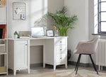 Minato 3 Drawer Office Desk - White | Modern workstation desk