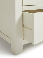Home Kent 4 Wide Chest of Drawer - Cream and Oak | Cream Chest with Oak Top