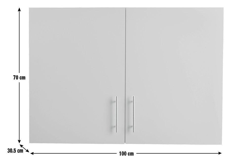 Athina 1000mm Fitted Kitchen Wall Unit - White ( B Grade 33040 )