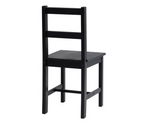 Raye Dining Table and 4 Chairs Set Wooden 118cm - Black For Dining Room Kitchen