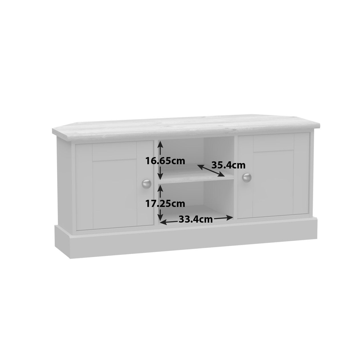 Home Winchester 2 Door Corner TV Unit - Green | Stylish Media Storage
