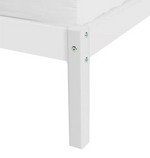 Kaycie Single Bed Frame 3FT With Headboard - Wooden - White - No Mattress
