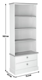 Winchester Bookcase - Grey | Farmhouse look