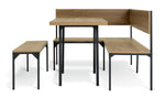 Loft Living Dining Table & 2 Benches | Loft style dining set