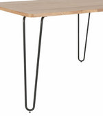Habitat Tyler Ash and Black Metal 4-6 Seat Dining Table