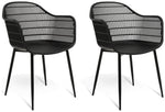 Habitat Serpa Set of 2 Plastic Garden Chairs - Black ( B Grade 8579 )
