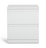 Habitat Jenson 2 Drawer Bedside Table - Gloss White