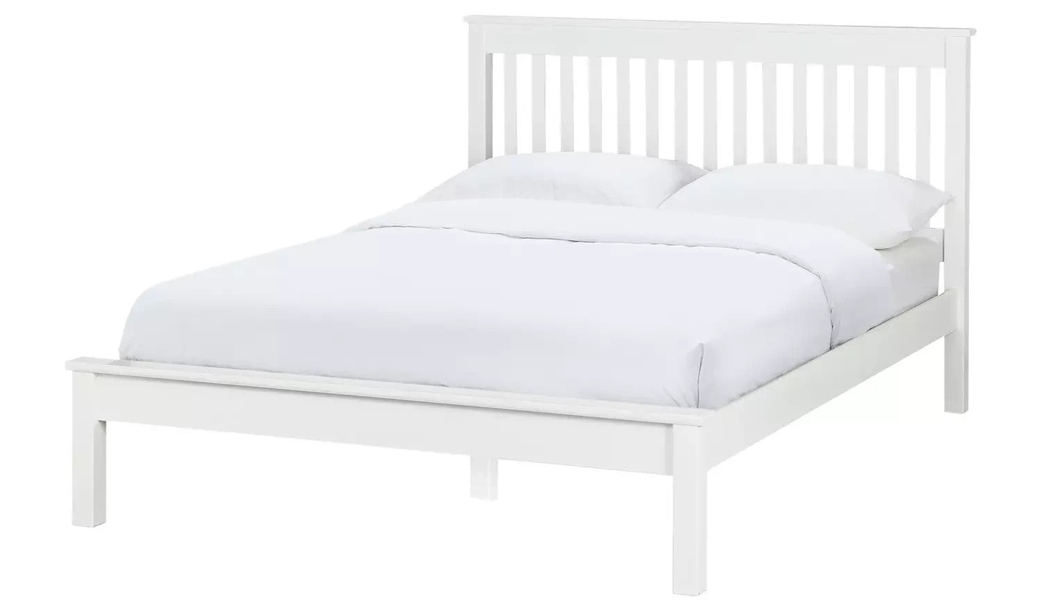 Home Aspley Kingsize Wooden Bed Frame - White ( B Grade )