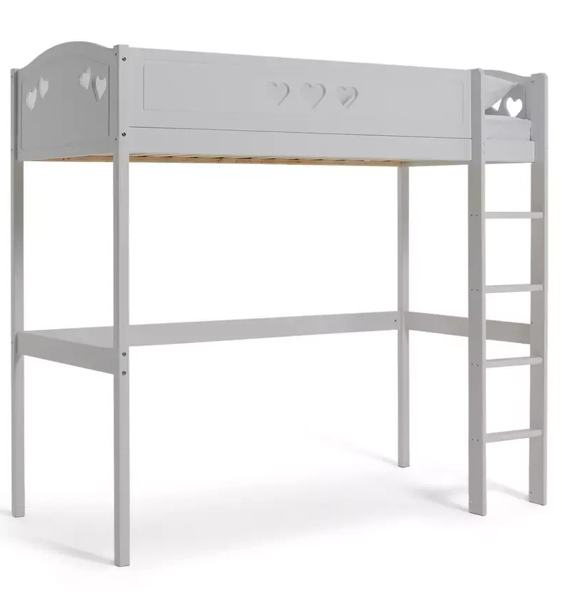 Home Mia High Sleeper Bed Frame - White | Modern Teen Interior