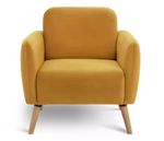 Habitat Elsie Self Assembly Fabric Armchair Mustard | Modern Accent Chair