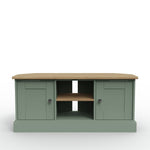 Home Winchester 2 Door Corner TV Unit - Green | Stylish Media Storage