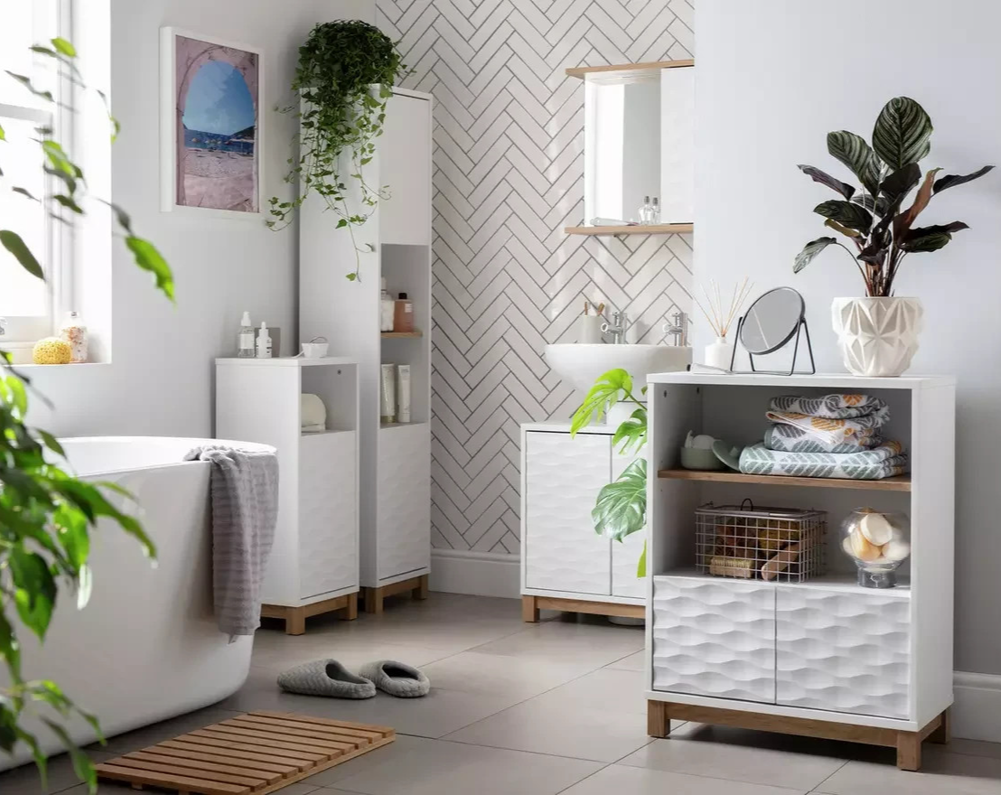 Zander Tallboy White | Tall Storage Cabinet Furniture Unit