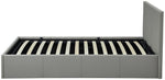 Home Lavendon Single End Open Ottoman Bed Frame - Grey | Gas lift bed