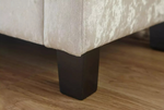GFW Verona Velvet Ottoman Bench - White