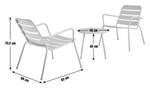 Annika 2 Seater Metal Garden Bistro Set - Red (B Grade 1323)