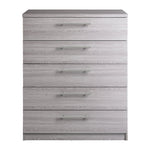 Brisbane 5 drawers Chest â€“ Grey Oak