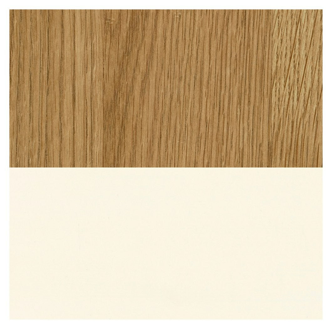 Home Kent 4 Wide Chest of Drawer - Cream and Oak | Cream Chest with Oak Top