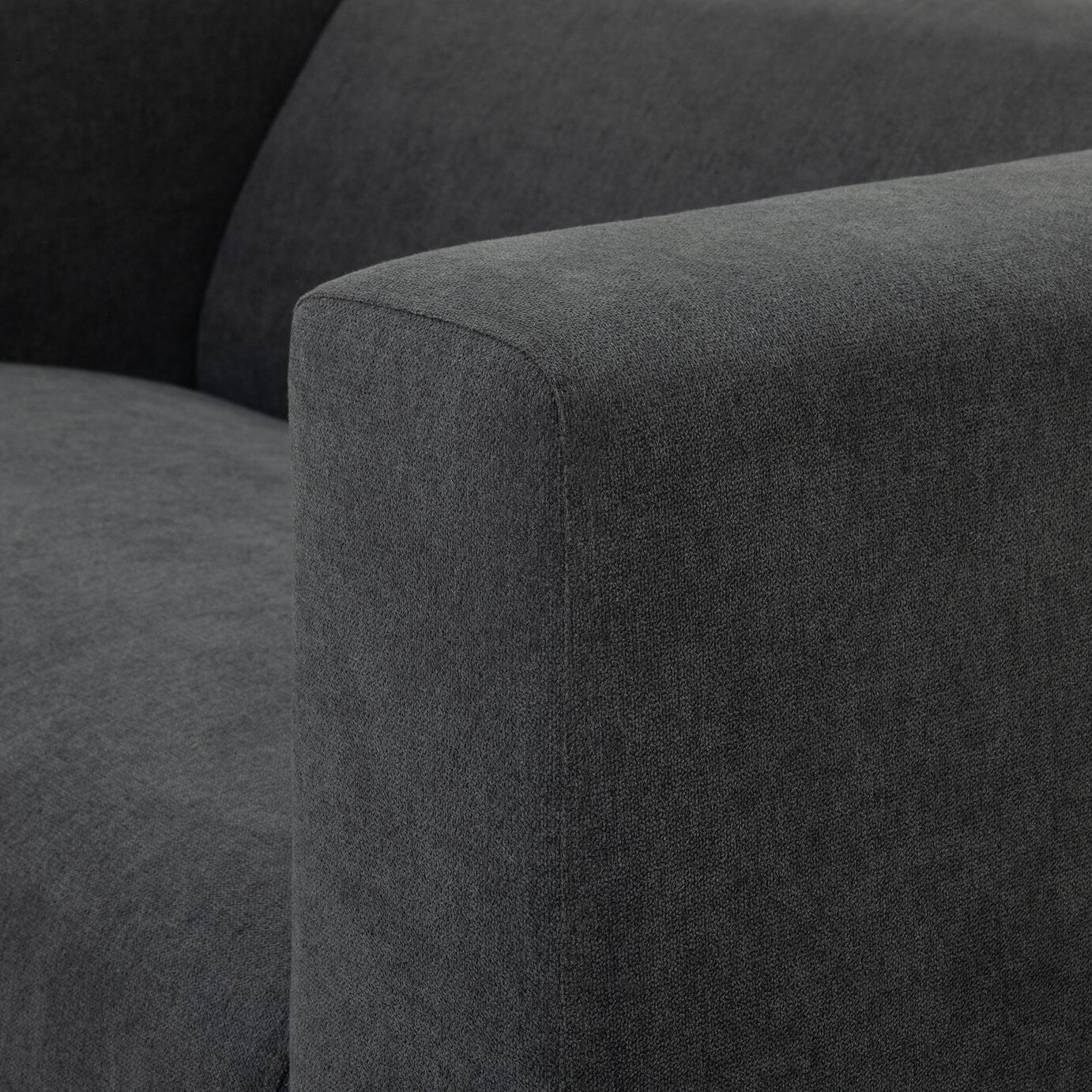 Moda Fabric Compact 2 Seater Sofa - Grey