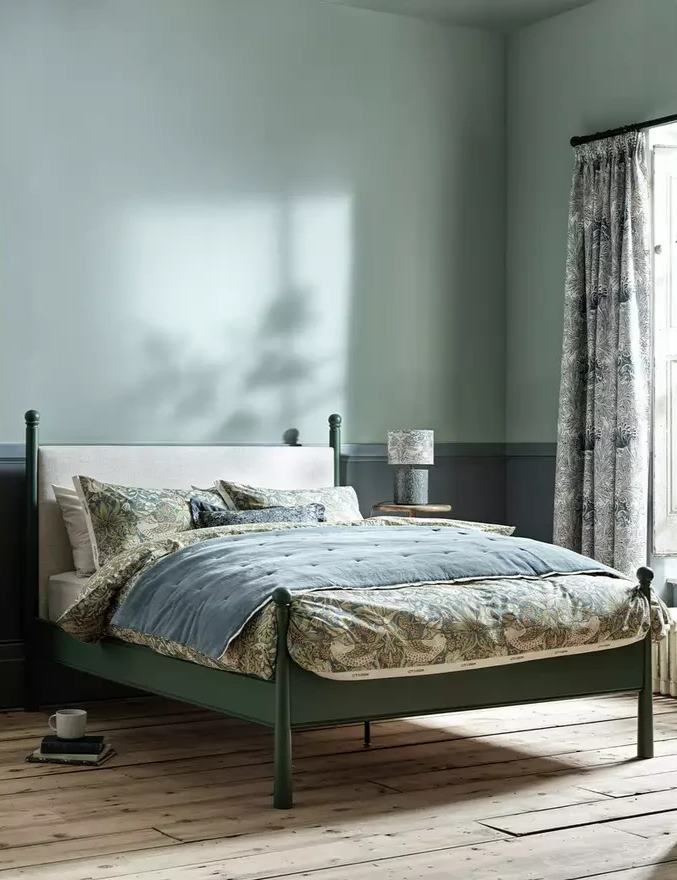 x Morris & Co. Double Bed Frame - Green (B GRADE)