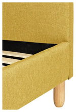 Elin Double Fabric Bed Frame - Mustard | Modern Bedroom Style
