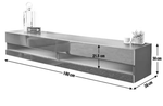 GFW Galicia 180cm LED Wall TV Unit - Grey