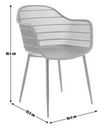 Serpa Set of 2 Plastic Garden Chairs - Black