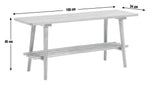 Swen 1 Shelf Shoe Storage Bench - Walnut