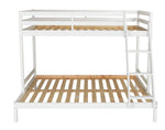 Home Kaycie Triple Bunk Bed Frame - White | Multi Level Sleeping Setup